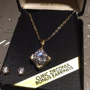 CUBIC ZIRCONIA NK AND E/R set new vintage